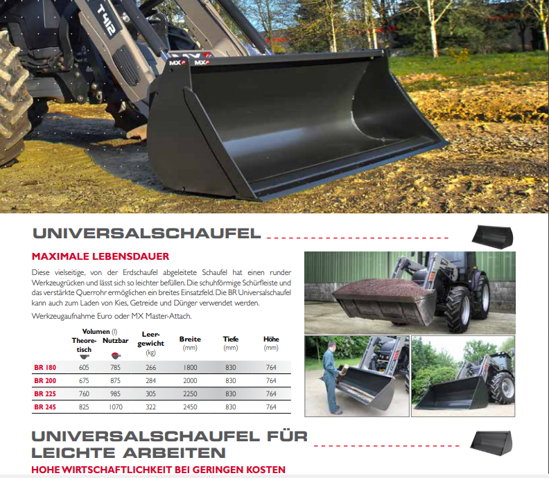 MX Universalschaufel BR 180