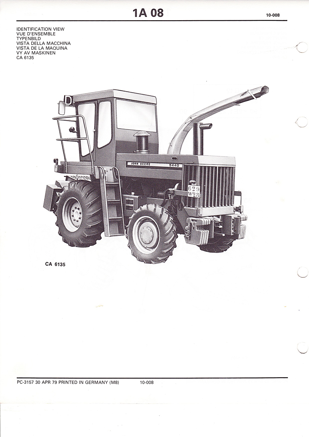 Ersatzteilkatalog John Deere Selbstfahrender Feldhäcksler 5420 und 5440