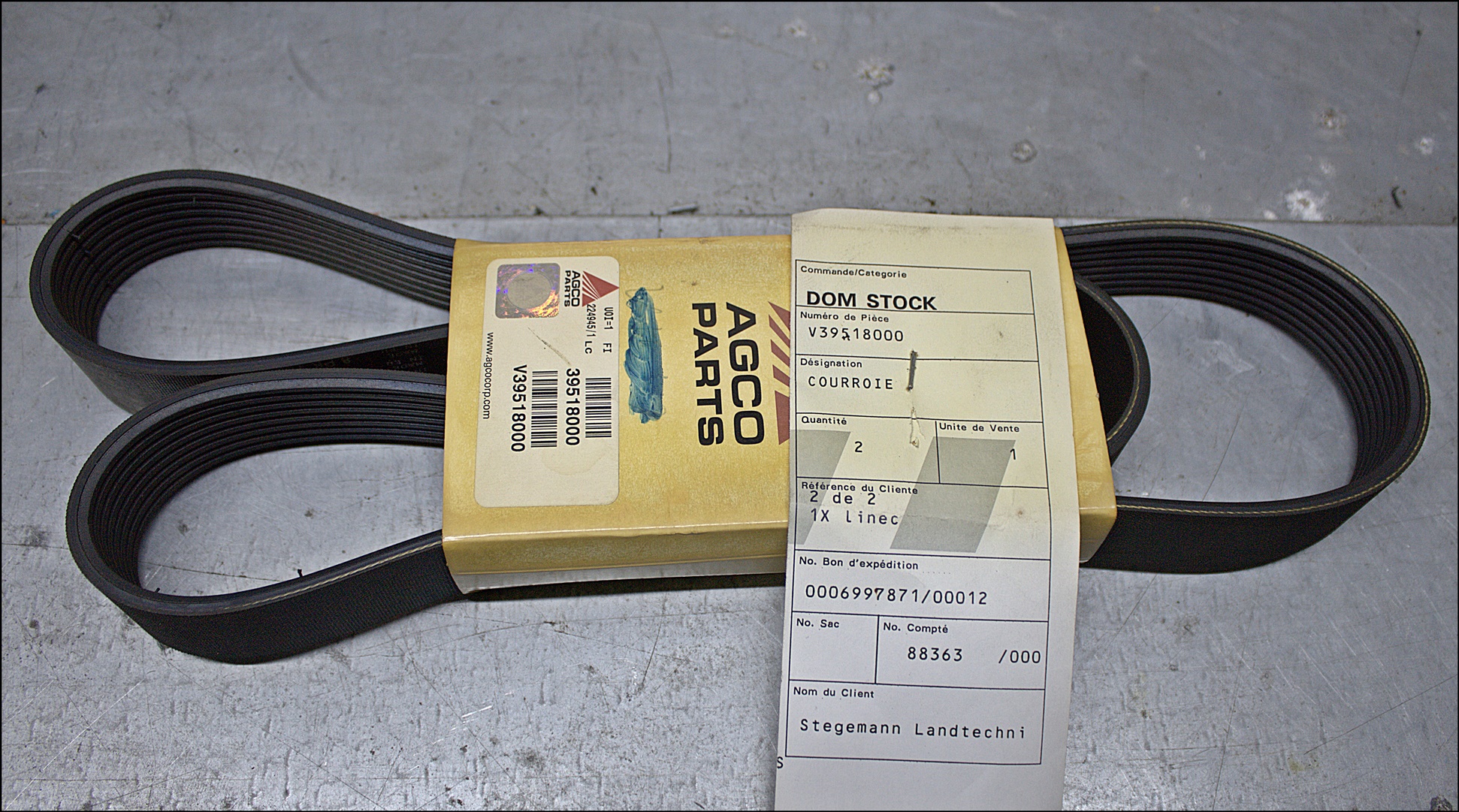 Valtra V39518000 Riemen Valtra V39518000 Riemen