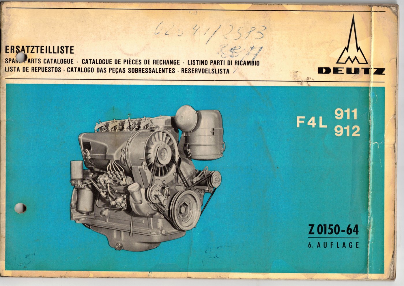 Ersatzteilliste Deutz F4L 911 - 912